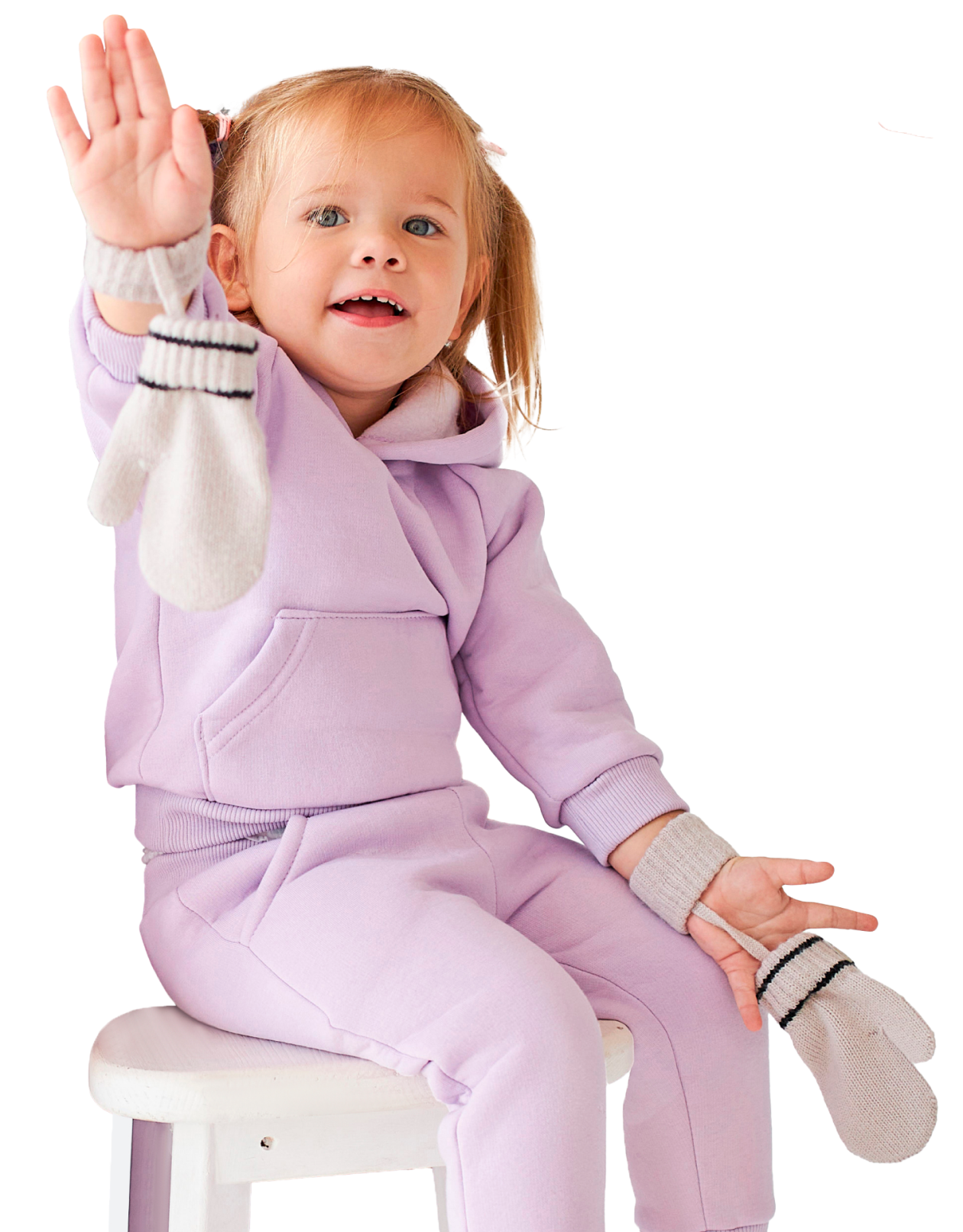 VonShults Merino Wool Winter Gloves Mittens for Toddlers with Strings No Clips - Never Lose Warm Cold Weather Mittens with Band Cord