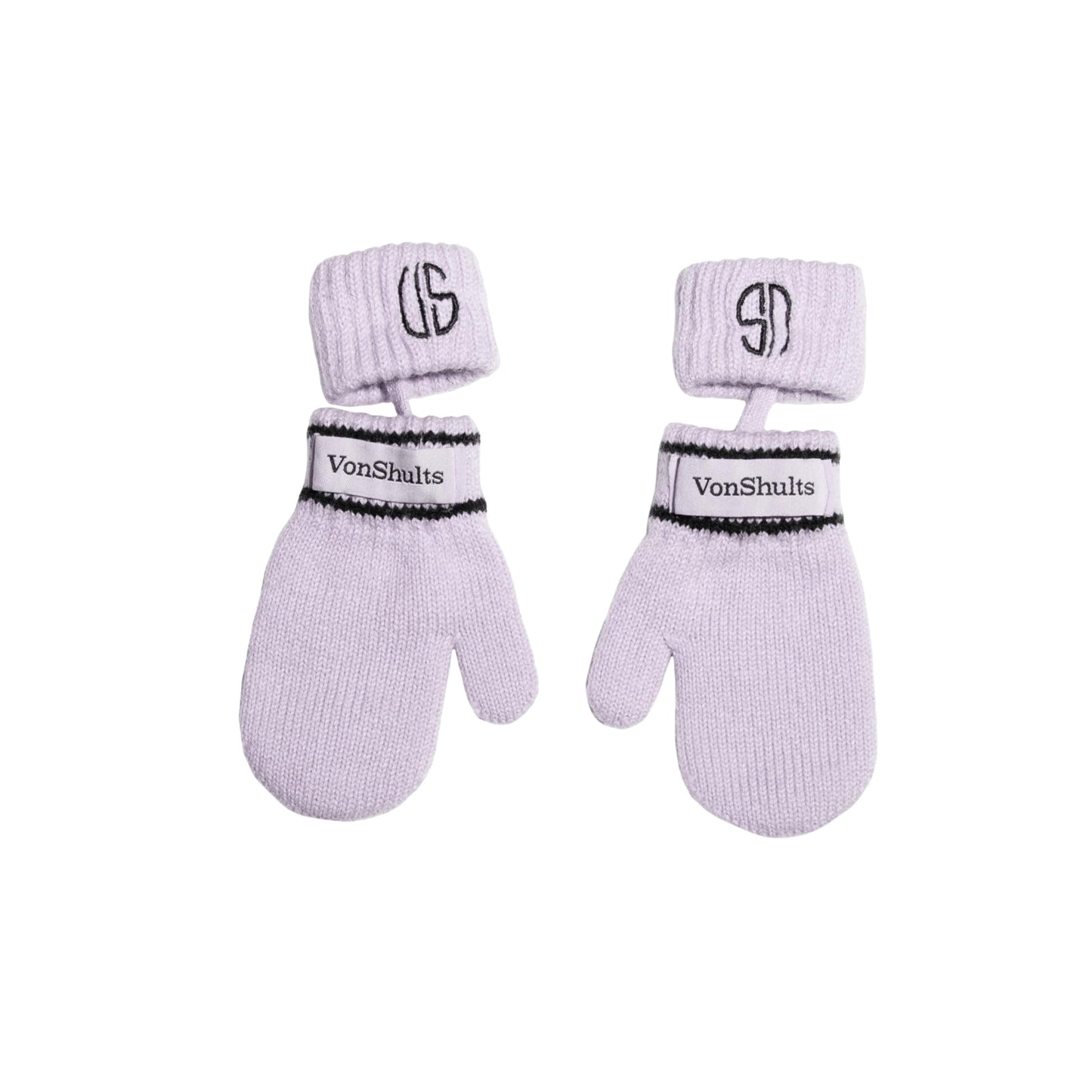 VonShults Merino Wool Winter Gloves Mittens for Toddlers with Strings No Clips - Never Lose Warm Cold Weather Mittens with Band Cord
