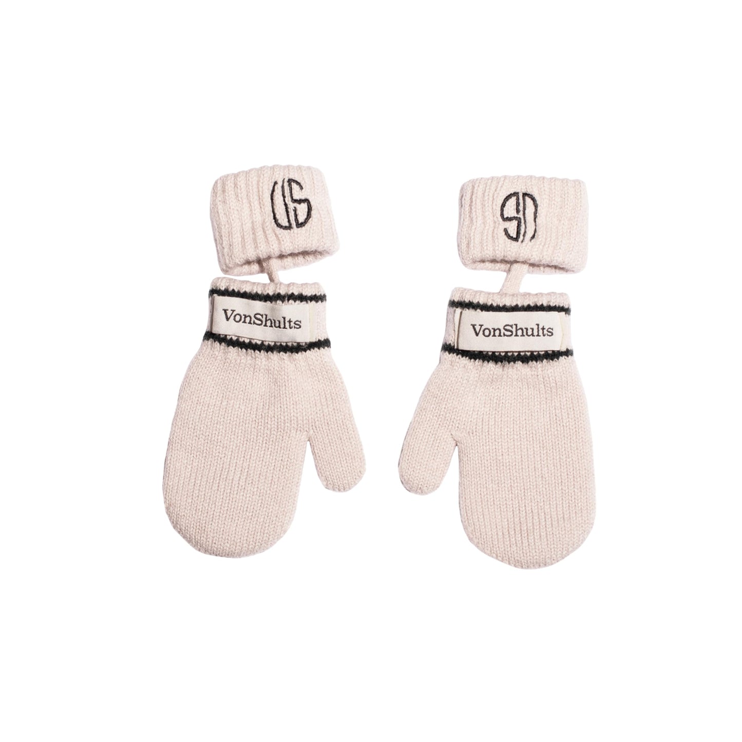 VonShults Merino Wool Winter Gloves Mittens for Toddlers with Strings No Clips - Never Lose Warm Cold Weather Mittens with Band Cord