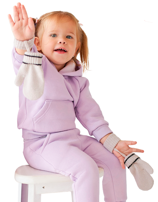 VonShults Merino Wool Winter Gloves Mittens for Toddlers with Strings No Clips - Never Lose Warm Cold Weather Mittens with Band Cord