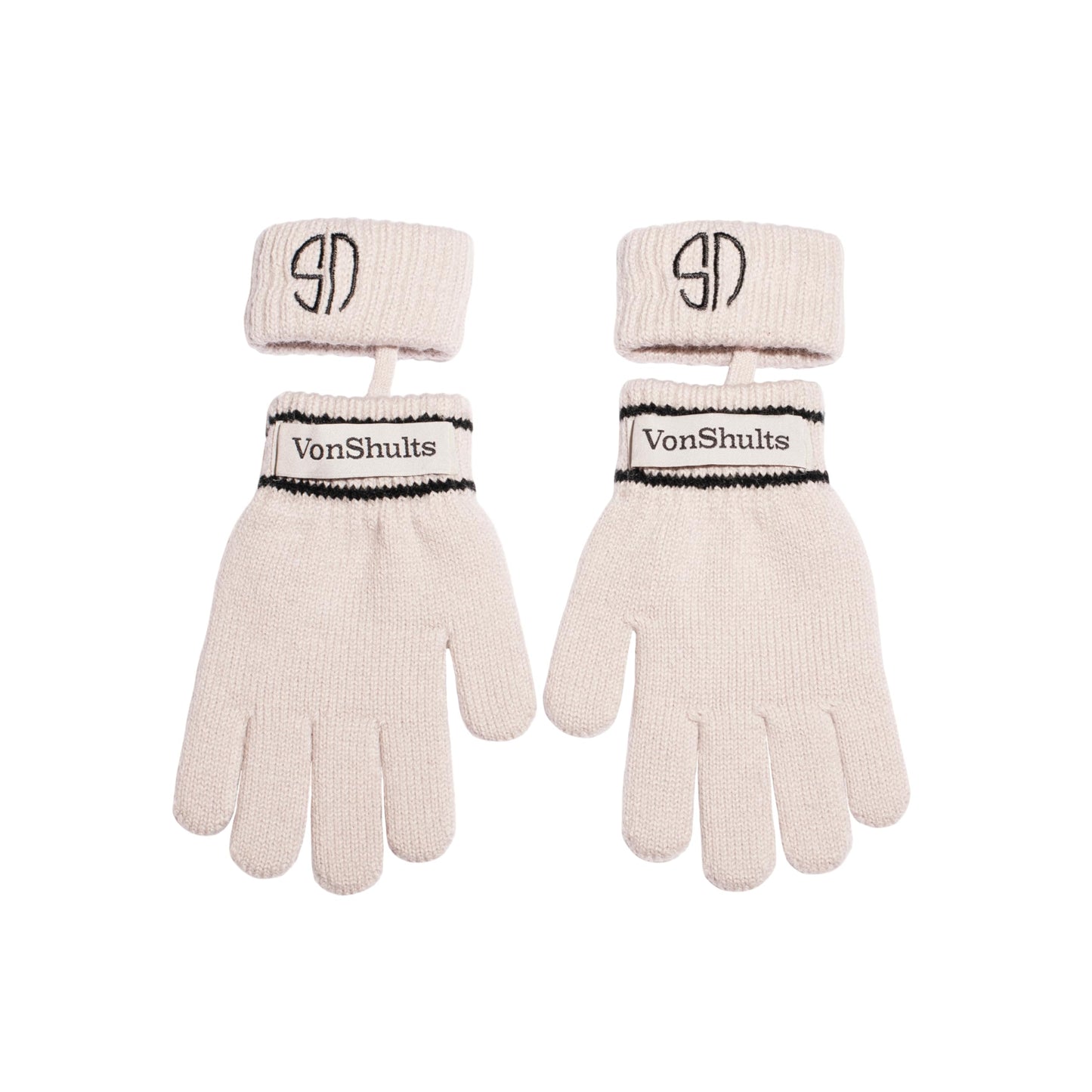 VonShults Merino Wool Winter Gloves Kids Teens with Wrist Strap Strings No Clips - Never-Lose Warm Cold Weather Mittens with Band Cord