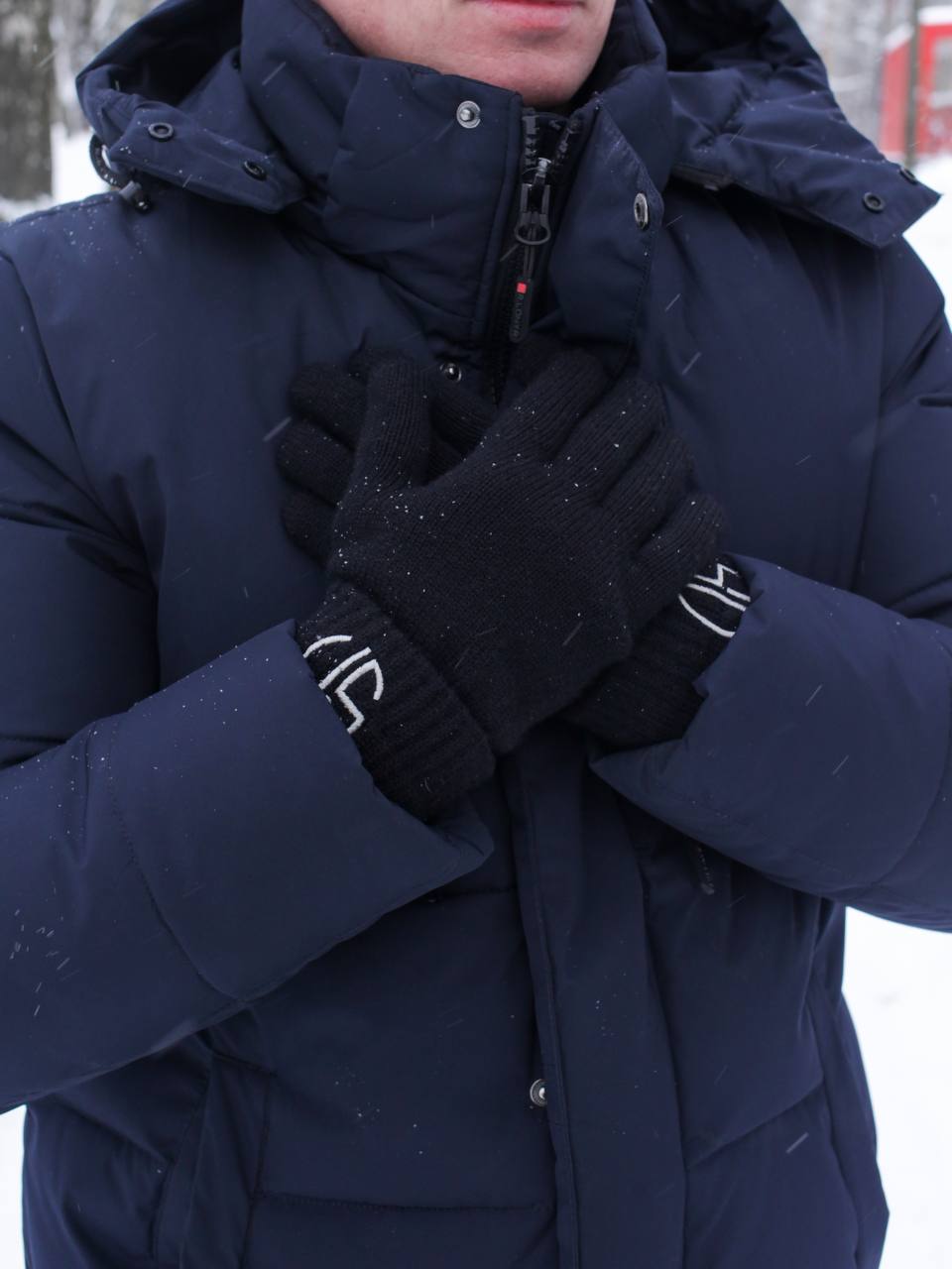 VonShults Merino Wool Winter Gloves Mens with Leashes @ Elastic Wrist Band Strap - Chistmas gift - Never-lose Warm Gloves Mittens for Adults with Strings
